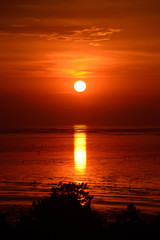 Sonnenuntergang Nordsee Duhnen Juli 2015