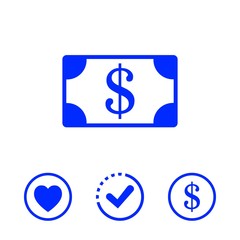 Fototapeta premium dollar money icon stock vector illustration flat design