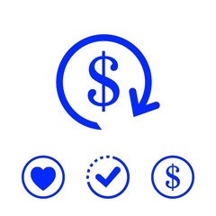 Fototapeta premium dollar money icon stock vector illustration flat design