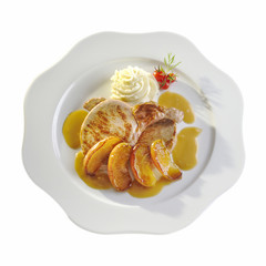 pork ribs with apple and moustard