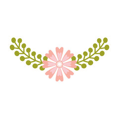 floral wreath decoration card vector illustration design
