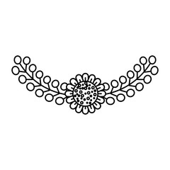 floral wreath decoration card vector illustration design