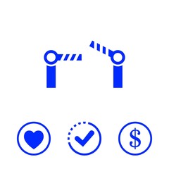barrier icon stock vector illustration flat design
