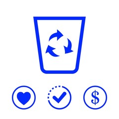 recycling
 icon stock vector illustration flat design
