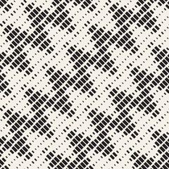 Repeating Rectangle Shape Halftone. Modern Lattice Texture. Vector Seamless Monochrome Pattern