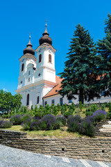 Fototapeta na wymiar Panoramic view of Tihany Abbey at Lake Balaton in Hungary.