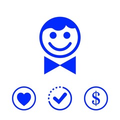 waiter icon stock vector illustration flat design