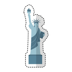 liberty statue isolated icon vector illustration design