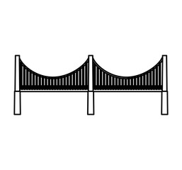new york bridge isolated icon vector illustration design