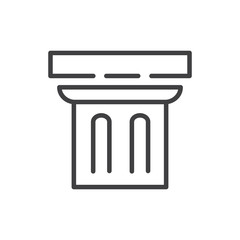  Ancient columns icon dotted