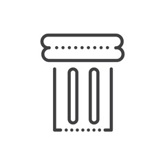  Ancient columns icon dotted