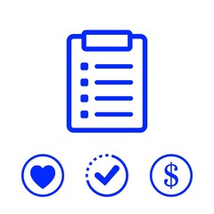 checklist  icon stock vector illustration flat design