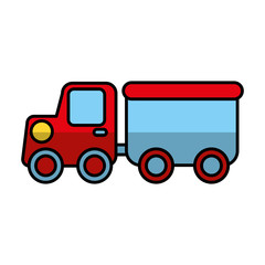 Fototapeta premium truck vehicle isolated icon vector illustration design