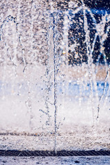 running water from a fountain in the park