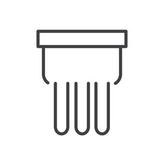  Ancient columns line icon