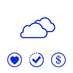 cloud icon stock vector illustration flat design