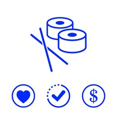 sushi icon stock vector illustration flat design