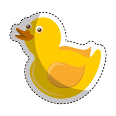 cute duck toy icon vector illustration design