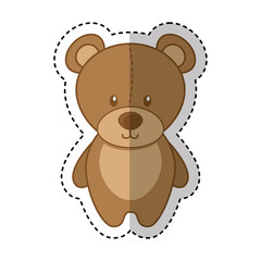 bear teddy toy icon vector illustration design