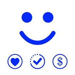 Smile icon stock vector illustration flat design