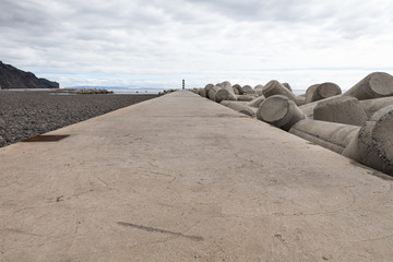 Pier barrier in Funchal, Madeira.