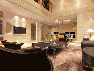 3d rendering of home interior.
