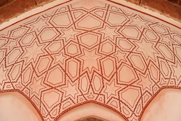 Architecture detail inside the Humayun's Tomb, built by Hamida Banu Begun in 1565-72, Delhi, India 
