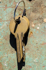 Old keys closeup