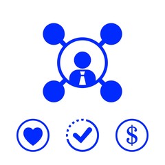 users of social networks icon stock vector illustration flat design