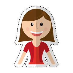 woman avatar character icon vector illustration design