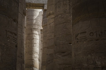 Ancient ruins of Karnak temple in Luxor. Egypt