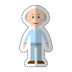 grandfather avatar character icon vector illustration design