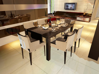 3d rendering of home interior.