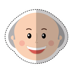 grandfather avatar character icon vector illustration design
