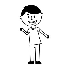 little boy avatar character vector illustration design