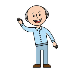Obraz premium grandfather avatar character icon vector illustration design