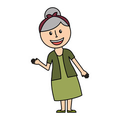grandmother avatar character icon vector illustration design