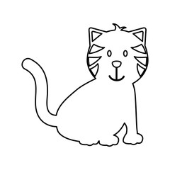 cute cat mascot icon vector illustration design