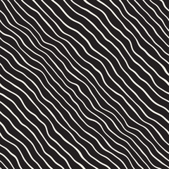 Wavy Ripple Hand Drawn Lines. Abstract Geometric Background Design. Vector Seamless Pattern.