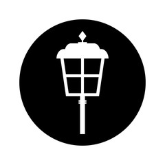 lantern park isolated icon vector illustration design
