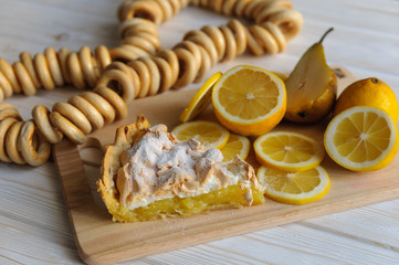 Fresh homemade lemon tart