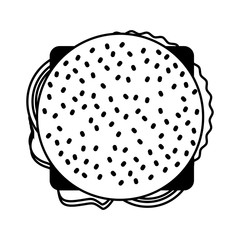 delicious burger fast food isolated icon vector illustration design