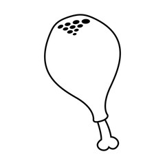 chicken thigh isolated icon vector illustration design