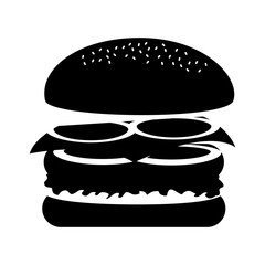 delicious burger fast food isolated icon vector illustration design
