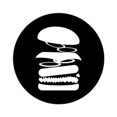 delicious burger fast food isolated icon vector illustration design