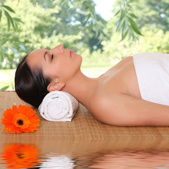 Beautiful Woman Getting Spa Massage in Spa Salon