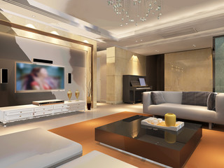 3d rendering of home interior.