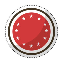 circle seal stamp frame vector illustration design