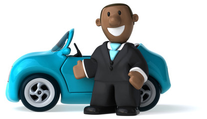 Fun business man - 3D Illustration