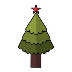 christmas tree card isolated icon vector illustration design